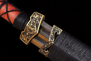 大漆鞘赤壁剑|百炼花纹钢|(LJG-2283） 人气指数：2776