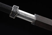 饕餮纹铁装错银汉剑|扭转百炼钢（LJG-2663）