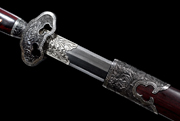 豪华收藏系列之铁雕错银牡丹剑-典藏版（LJG-2822）